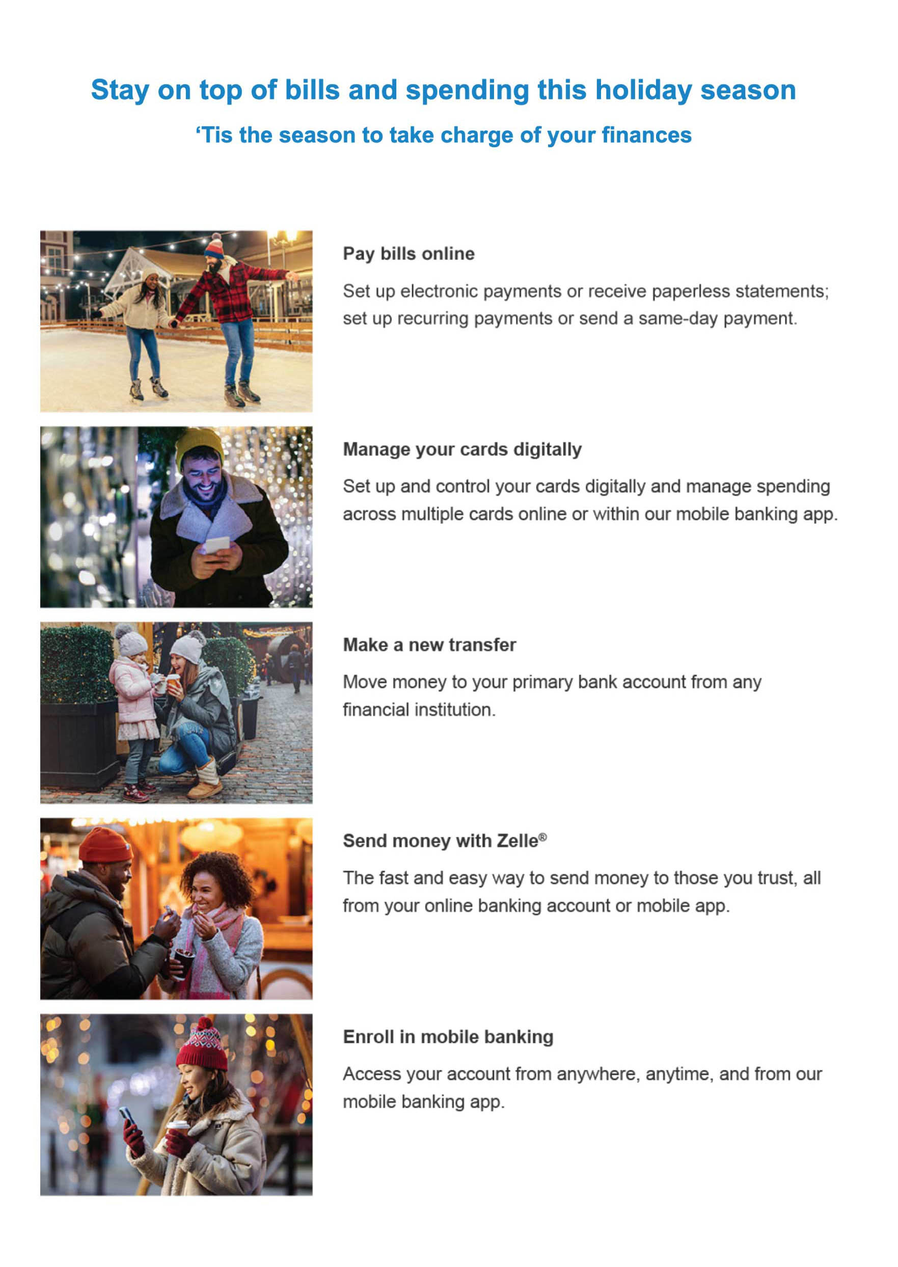 Manage your finances.