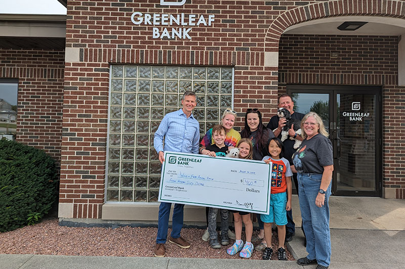 GreenLeaf Bank donates to Wild & Free Animal Rescue